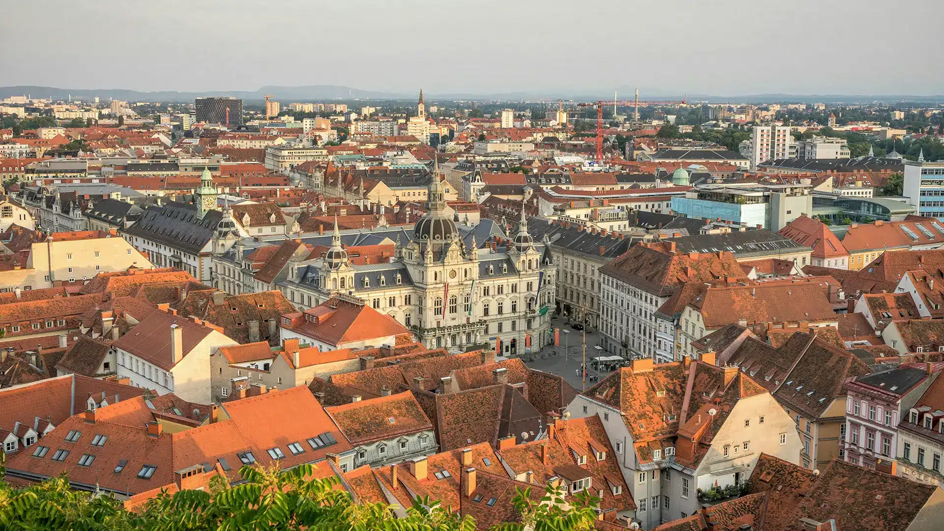 Graz Innenstadt von oben